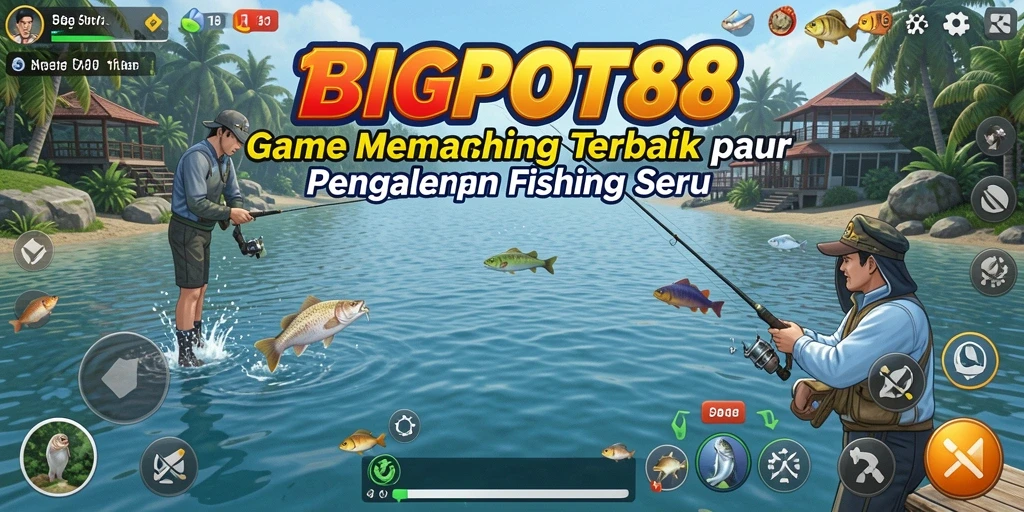Tampilan gameplay <strong>BIGPOT88</strong> menampilkan aksi memancing yang seru dan grafis yang menarik.