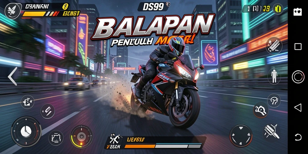 Tampilkan gameplay balap motor yang seru dan mendebarkan.