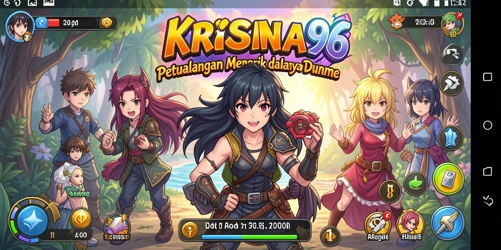 Tampilan gameplay seru dalam <strong>KRISNA96</strong> yang penuh aksi dan warna.