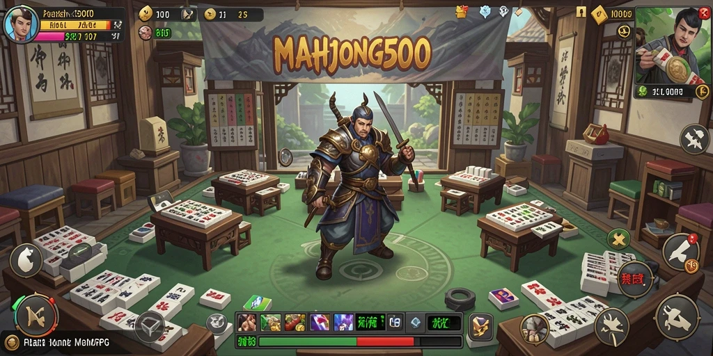 Tampilan gameplay menarik MAHJONG500 yang memukau.