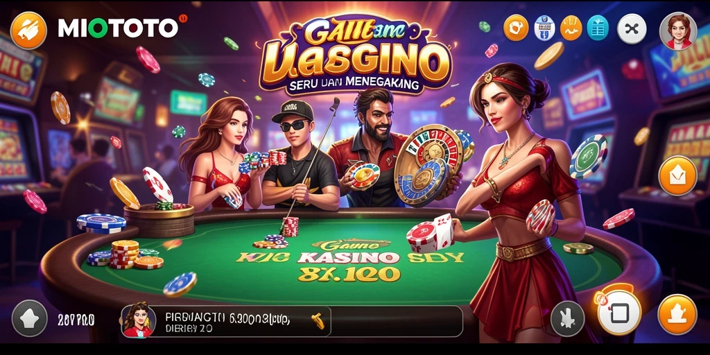 Tampilan gameplay seru dalam aplikasi Kasino MIOTOTO.