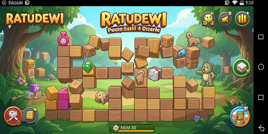 Tampilan menarik gameplay puzzle di RATUDEWI.